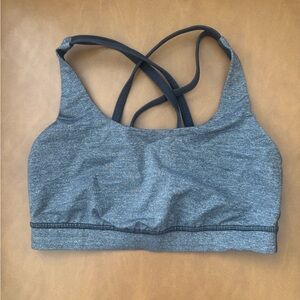 Lululemon grey and black sports bra